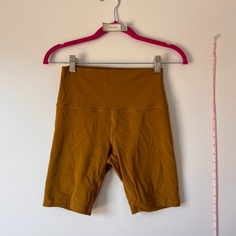 Lululemon Mustard Yellow Biker Shorts | Size 4 | High Rise